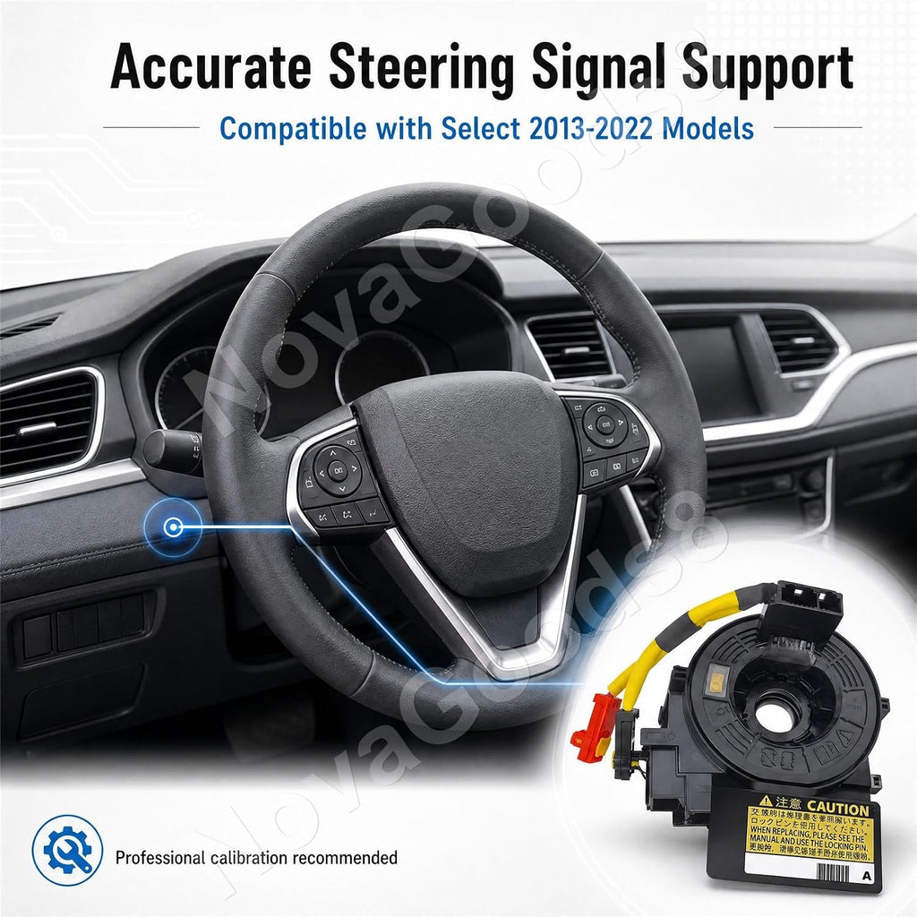 Dash Clock for Dashboard Spring Replacement for Corolla2014-2019,Highlander 2014-2019,Toyota Camry/RAV4 2013-2018,Tacoma 2016-2022 with Sensor